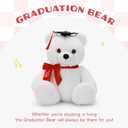 Tezituor 18inches Graduation Teddy Bear Stuffed Animals, Large Stuffed Bear with Graduation Hat & Bow-tie for Boys Girls, Cute White Grad Bear Plush Toys for Decoration