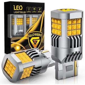 7440 Warm White LED Bulbs Side Marker/Reverse/Turn Signal Lights 2-Pack | 4500 Lumens, All-Aluminum Body, Wide LED Bulb Contact Pins, T20 7440NA 7441 W21W WY21W Light Bulbs