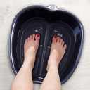 Mantello Foot Soaking Tub- Extra Large Pedicure Bowl - Foot Bath Basin - Home Foot Spa (Black)