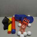 2 in 1 T Ball Sets for Kids 3-5,Tee Ball Set with 10 Balls,Step on Pitching Machine,Teeball Batting Tee,Baseball Toys Outdoor/Indoor Sport Toys Gift for 3 4 5 6 7 8 Year Old Kids Boys Girls