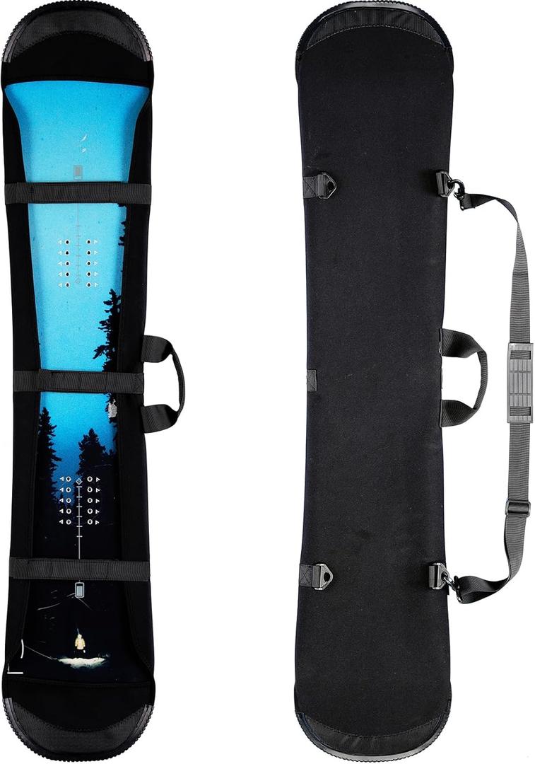 Snowboard Cover Sleeve Case, Snowboard Sleeve Bag Adjustable Soft Cover with Shoulder Strap Bag with Binding (135CM)
