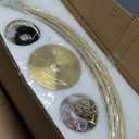 Gold Chandelier 24 Light Large Chandelier for High Ceilings, Farmhouse Wagon Wheel 39in 3-Tier for Dining Room, Hallway, Living Room, Foyer