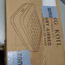 King Koil Luxury Air Mattress Queen with Built in Pump, Integrated Premium Pillow Inflatable Airbed for Guests, Camping & Home (Black)