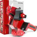 QILIMA Packing Tape Dispenser Gun 2" Light Seal Packing for Use Tape Dispenser Gun for Shipping, Moving, Carton and Box Sealing-Red