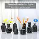 Brajttt Bud Vase Set of 25: Black Glass Vases - Small, Cute Vintage Set for Flower, Wedding, Home Decorations