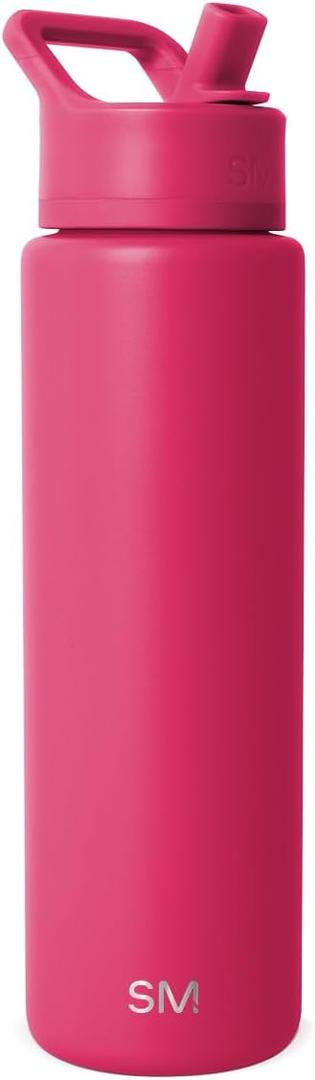 Simple Modern Water Bottle with Straw Lid | Vacuum Insulated Stainless Steel Metal Thermos | Reusable Leak Proof BPA-Free Flask for Sports Gym | Summit Collection | 30oz, Berry Twist
