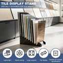 2 Pcs Tile Sample Rack, 10-tier Tile Sample Display Stand, Insertion Tiles Sample Holder for Exhibition Halls, Retail Stores (S)