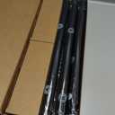 1” Diameter Curtain Rods 30-60 Inch, for 30-54 Inch Windows, Adjustable Splicing Black Rods for Windows with Brackets, Window Rod Long Heavy Duty Curtains Rod, 2 Pack