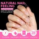 UNA GELLA Long Stiletto Gel Nail Tips: 216pcs Halloween Stiletto Almond Fake Nails Pre-shape Long Almond Press Ons for Full Cover Acrylic French False Nails For Nail Extension DIY Salon 12 Sizes