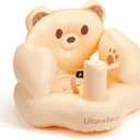 Lilian&Gema Inflatable Baby Chair, Inflatable Baby Seat for 3-36 Months, Teddy Bear Shape Blow Up Baby Seat, Built-in Pump Quick Inflate, Soft Support, Easy Upright Baby Sit Me Up for Sitting Up