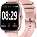 Smart Watch for Women Fitness Tracker Watch for Android/iOS Phones, Activity Trackers and Smartwatches with Heart Rate/Sleep Monitor, Step Counter, Waterproof Smart Watches (Pink)
