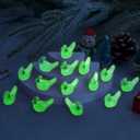 3 x Mini Cardinals Bird, 60 Pcs Resin Luminous Red Cardinal Bird Tiny Figurines for Miniature Garden Crafts Cake Lawn Micro Landscape Home Decor Tree Ornaments