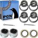 PGN L44649 Bearing Kit - High-Speed & Quiet Rotation Trailer Axle Kit for Trailer Wheels and More - L44649/L44610 and 12192TB Seal OD 1.980'' - Dust Covers and Cotter Pins - Fits for 1-1/16"