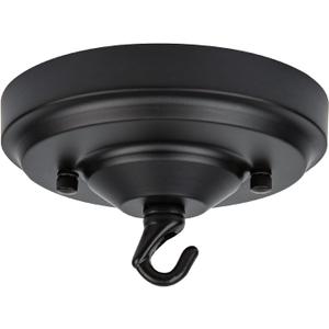 Upgraded Version 5 Inch Light Canopy Kit Black, Chandelier Hook, Iron Ceiling Canopy Kit for Pendant Light, Vintage Chandelier Canopy, Ceiling Hooks