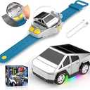 Watch Remote Control Car Toy, 2.4 GHz Mini RC Cars Watch Toy with LED Lights USB Charging Wrist Controlled Small Racing Car Interactive Game Toys for Kids Boy Girl Birthday Christmas
