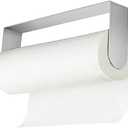 YIGII Paper Towel Holder Under Cabinet - Self Adhesive Paper Towel Rack Wall Mount for Kitchen, SUS-304 Stainless Steel Brushed