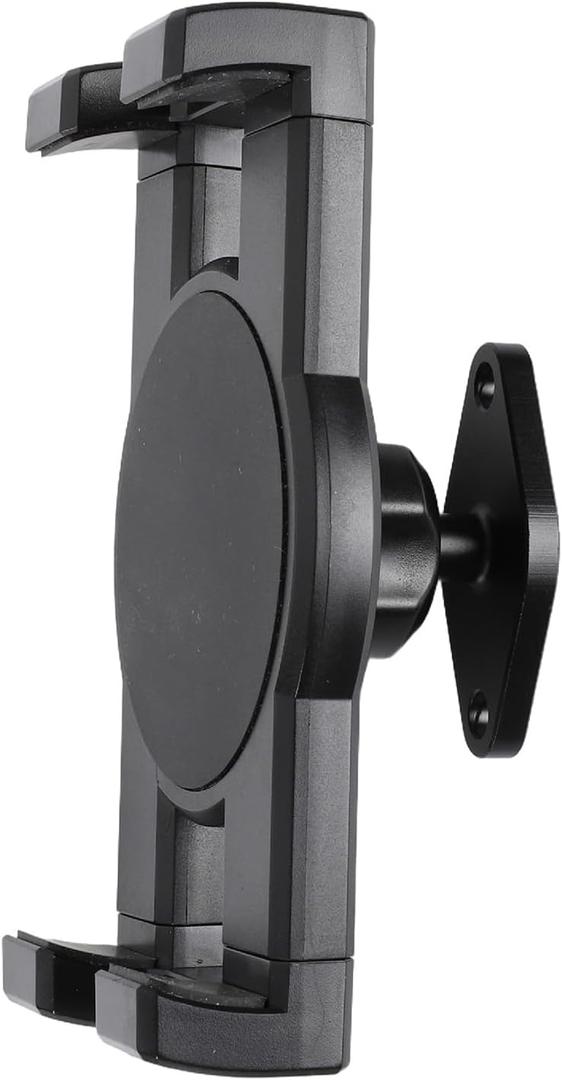 Universal Tablet Wall Mount Holder for iPad Pro 12.9/Air/Mini, Samsung Galaxy Tabs - 360 Rotation Stand with Aluminum Alloy Drill Base & Wide Clip - Fits 4.7 to 13" Phones Tablets