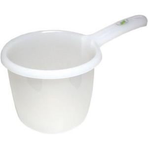 JapanBargain 3042, Japanese Plastic Water Ladle Bath Ladle Dipper Filipino Tabo Flat Bottom Bath Water Scoop, Made in Japan (1, White)