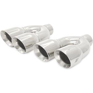 Mishimoto Dual-Y Exhaust Tips, 2.5" Inlet, 3.5" Outlet