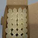 Pack of 24 Flameless Taper LED Candles - Battery Operated Flickering Ivory - Perfect for Wedding, Christmas, Parties - 6.5 Inch - White Plastic (Set of 24Yellow)