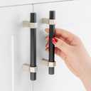 5 Pack 3-3/4 Inch Hole Centers, Black and Nickel Cabinet Pulls Matte Black and Brushed Nickel Cabinet Handles AP1310 Kitchen Hardware for Cabinets Drawers Dresser Cupboard Bedroom Bathroom