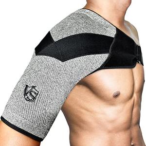 Vital Salveo Shoulder Brace Compression Sleeve Wrap with Support and Stability Breathable for Shoulder Pain Dislocated Rotator Cuff Tendinitis (1PC) (L (Bicep 11.5"-13"))