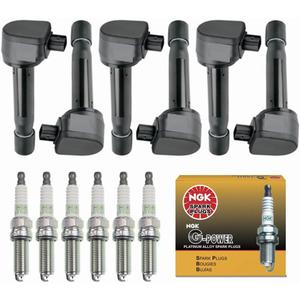 UF603 Ignition Coil Pack & NGK G-Power Platinum Spark Plug 97390 Compatible With Honda Accord Odyssey Acura TL RL TSX Crosstour 3.5 3.7 V6 08 09 10 11 12 13 14 15 16 17 18 19