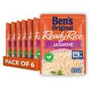 BEN'S ORIGINAL Ready Rice Jasmine Rice, Easy Dinner Side, 8.5 OZ Pouch (Pack of 6) Expiration  Date 0/5 2026