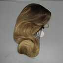 PartyKindom Fashion Short Wig for Women Gradient Shoulder Hairpiece Comfortable and Natural-looking Wig Cover for Daily Wear Parties and Cosplay