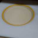 Ceramic Planter for Indoor Plants - 13 Inch Mid-Century Decorative Modern Large Plant Pot with Drainage Hole and Saucer, Home Balcony House Garden Patio Room Office Decor, Yellow