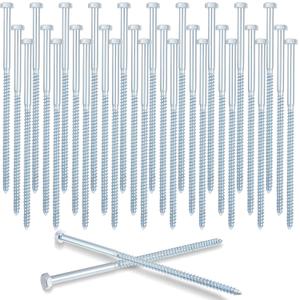 Tandefio 1/2" x 10" Lag Bolt 30 Pack Lag Screws Galvanized for Wood 1/2 Inch x 10 Inch Hex Head Long Lags Bolts Camping Trip to Hold Down Tent