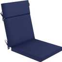 Favoyard Outdoor Chair Cushion 21 x 20 x 2 Inch Waterproof & Color Fade Resistant High Back Patio Furniture Cushion Replacement with Removable Cover, Ties and Hidden Zipper for Outdoor Dining Chairs (Seat 21x20x2 In + Back 21x24x2 In, Blue)