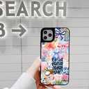 Case for iPhone 16 Pro, Trendy Aesthetic Preppy Coastal Beach Pattern Print, Glossy Hard PC Back Soft TPU Bumper, Slim Shockproof Anti-Scratch Cover for Teen Girls Women
