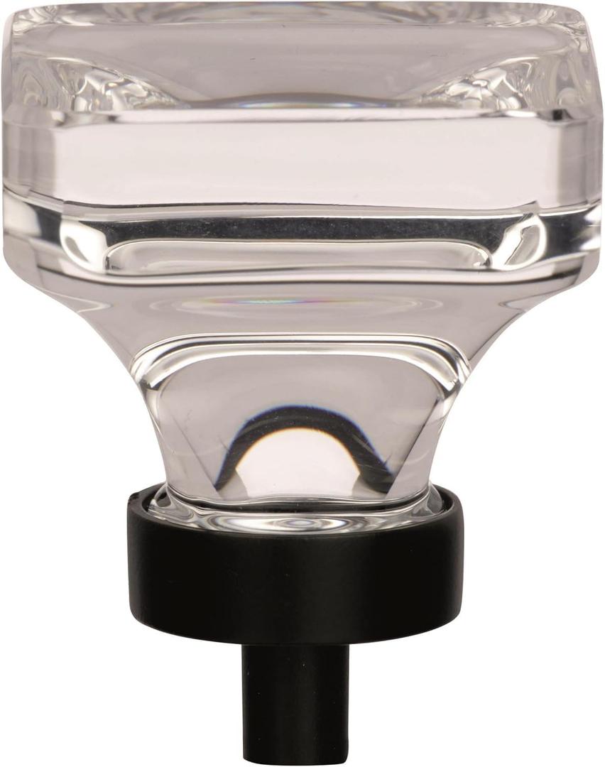 Amerock | Cabinet Knob | Clear/Black Bronze | 1-3/8 inch (35 mm) Length | Glacio | 1 Pack | Drawer Knob | Cabinet Hardware