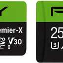 PNY 256GB Premier-X Class 10 U3 V30 microSDXC Flash Memory Card 2-Pack