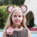 BESTOYARD 9 Pcs Halloween Monkey Costume with Ear Tail Set, Animal Costume Accessory Bulk Cartoon Headband Set Bow Tie & Tail for Kids' Parties and Dress-up Play