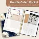 Undated Daily Planner - Spiral Notebook 80 Days One Day Per Page, Hourly Schedule, To-Do List, Notes, Everyday Planning Task, A5 Hardcover Journal Organizer Book Women Cute Aesthetic, Flower (Blue White Flower)