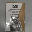 2 pack Pawzity Funny Fathers Day Card - Happy Fathers Day Cards for Dad from Daughter, Son, Kids - Funny Cards for Dad, Daddy - Single 5.3''x 8'' Folded Cute Greeting Card with Envelope 