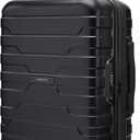 BAGSMART Carry On Luggage 22x14x9 Airline Approved with TSA Lock,20 Inch Lightweight Luggage with Spinner Wheels,100% PC Hard Shell Carry On Suitcases for Men Women,Purple (Black)