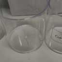 4 Pack Acrylic Qtip Holder Dispenser for Cotton Swabs, Balls, Pads, Floss Picks- Small Clear Plastic Canister Apothecary Jar Set, Bathroom Essentials Accessories Decor, Vanity Makeup Storage Organizer