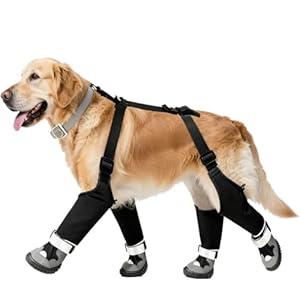 Insulated Winter Dog Boots with Reflective Straps Non-Slip Rubber Soles to Protect Against Cold Weather Fashionable Pet Boots Various Colours. 8 size