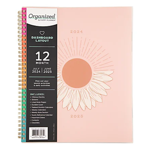 Organized 2024 Happy Planner 12 Month Dashboard Layout Notebook 24-25 (Cover May Vary)