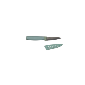 Non-Stick Straight Paring Knife with Safety Sheath, Green