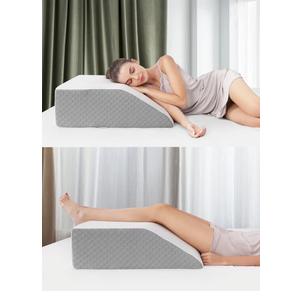 Forias 8" H Leg Elevation Pillows for After Surgery Swelling, Memory Foam Bed Wedge Pillow Leg Elevated for Back Sleeping Lower Back Sciatica Knee Hip Ankles Pain Relief, White
