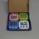 4-Piece Multi-Function Electronic Timer, Learning Management, Suitable for Kitchen, Study, Work, Exercise Training, Outdoor Activities(not Including Battery).