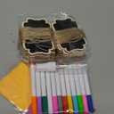 Reusable Mini Wood Chalkboards with Hanging String Erasable, Double-Sided Blackboard for Message Board Signs, Weddings Place Cards, Birthday Parties, Table Numbers, Plants