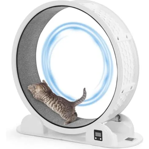 Large Cat Treadmill Wheel: Fitness & Fun! Easy Install, Pedometer Included