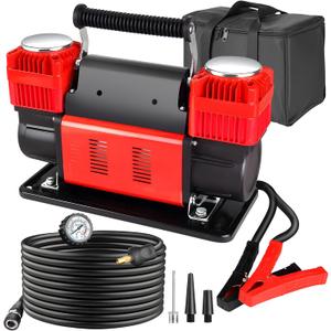 12V Air Compressor,Offroad Air Compressor,Dual Cylinder Portable Inflator 12.35 ft/Min,Heavy Duty Tire Inflator Pump Max 150PSI For Truck Tires, 4x4 Vehicle, RV, Motorcycle