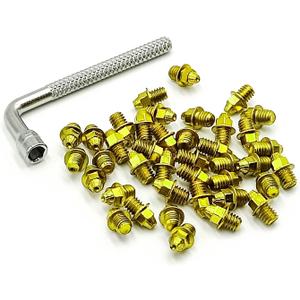 ONIPAX Bike Pedal Bolts Screw M4 x 7mm 40 pcs/Bag with 1 Wrench Silver