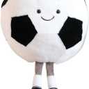 Xshelley12 inch Football/Basketball Plush Toys Pillow, Stuffed Sports Balls Plush Toys, Creative Basketball/Football Plush Doll, Spherical Soft Cushion, Kid Gift (Football)